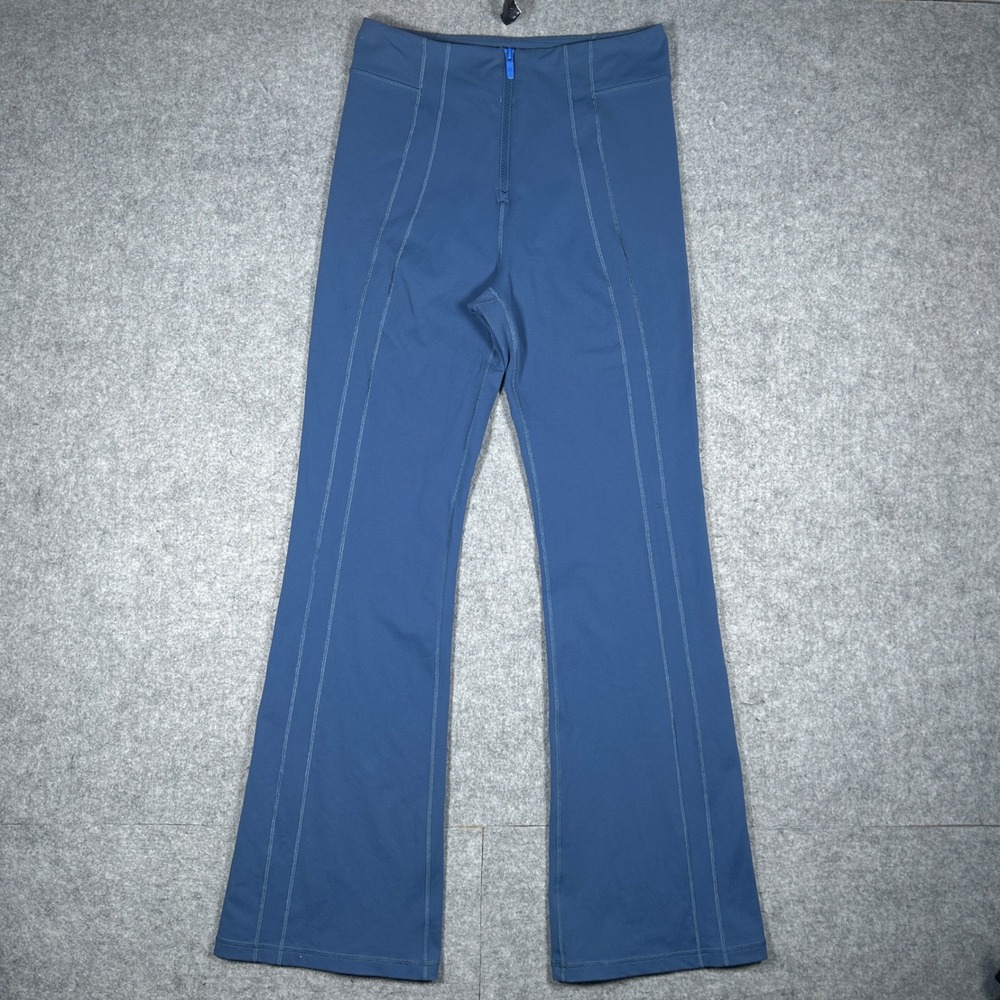 Lululemon Define zip front high rise leggings Women 4 Blue Seamed Yoga